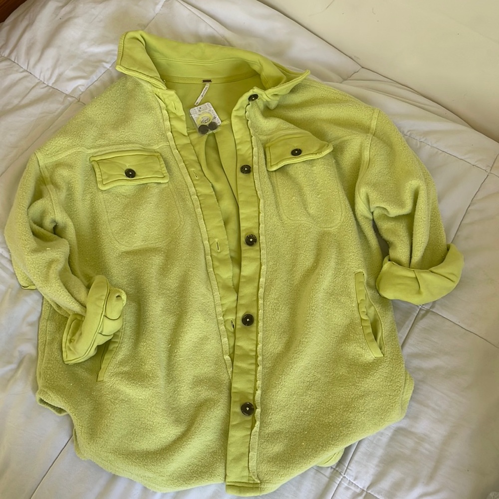 Free People Lime Green Jacket